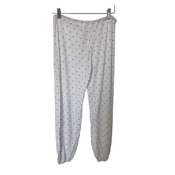 Eberjey Gisele Slouchy White/Pink Heart Print Pajama Set - Picture 8 of 8